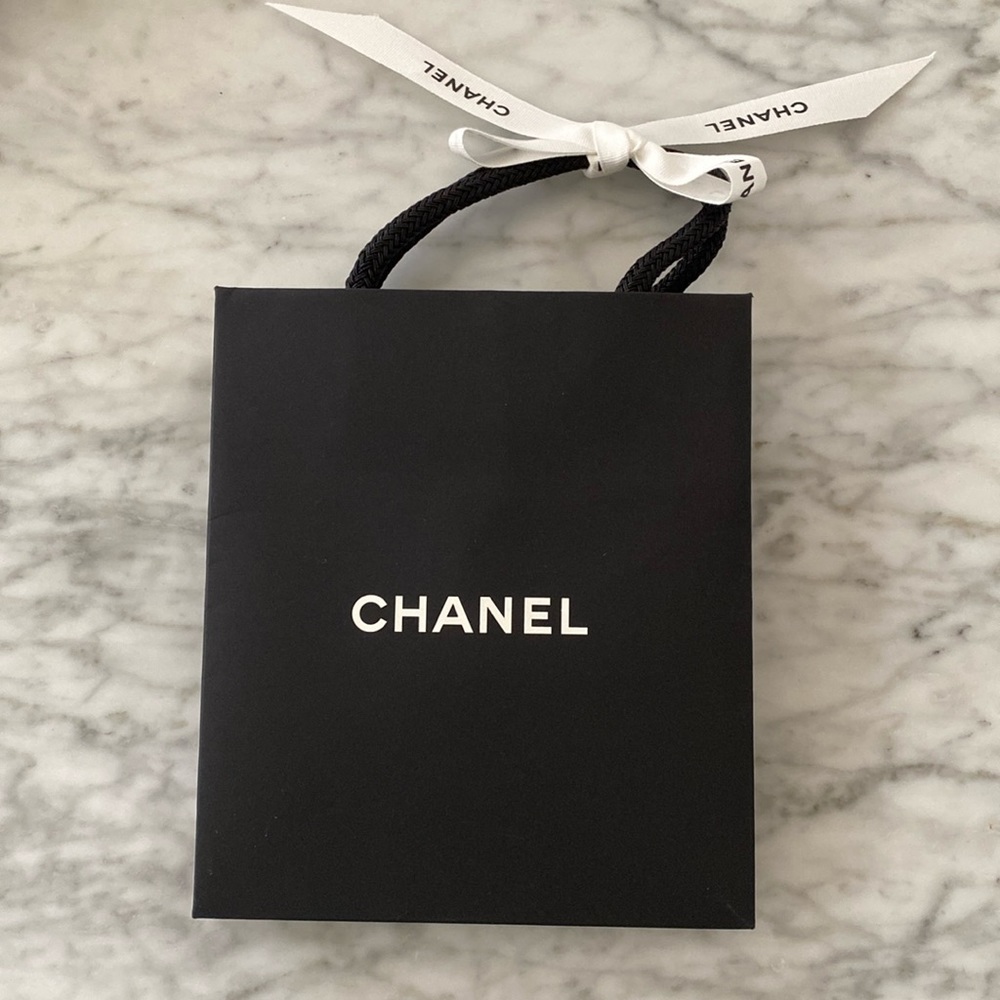 Chanel Mini Paper Shopping Bag with a ribbon